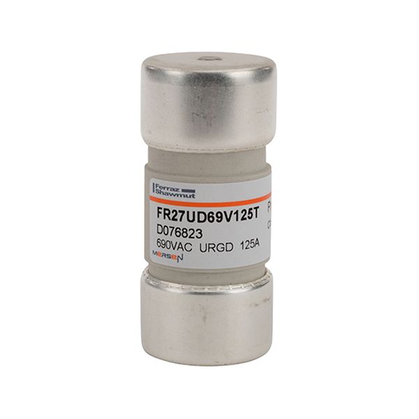 High-Speed Cylindrical Fuse 27x60 aR 690VAC 125A - Striker image 1