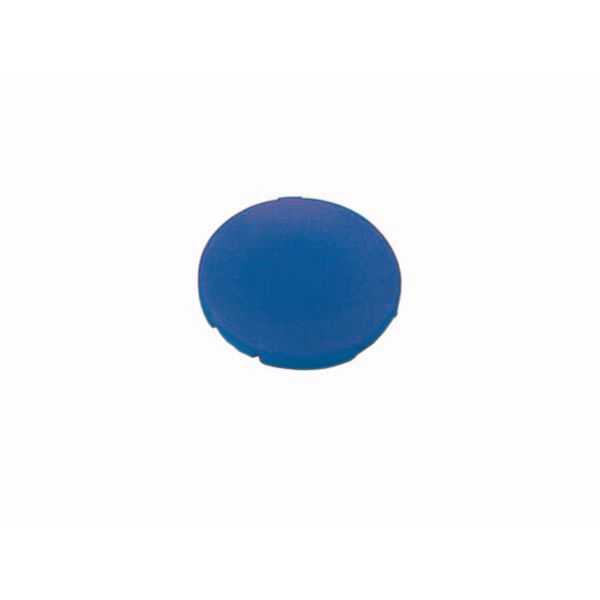 Button plate, flat blue, blank image 1