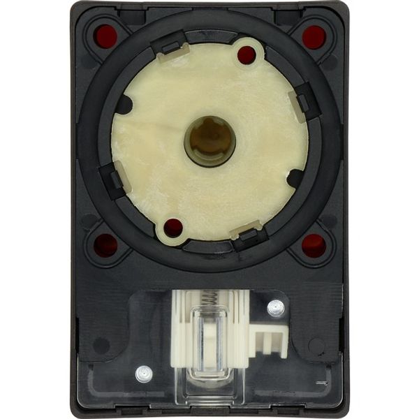 Panic switches, T0, 20 A, flush mounting, 3 pole, with red thumb grip and yellow front plate, Cylinder lock SVA image 1