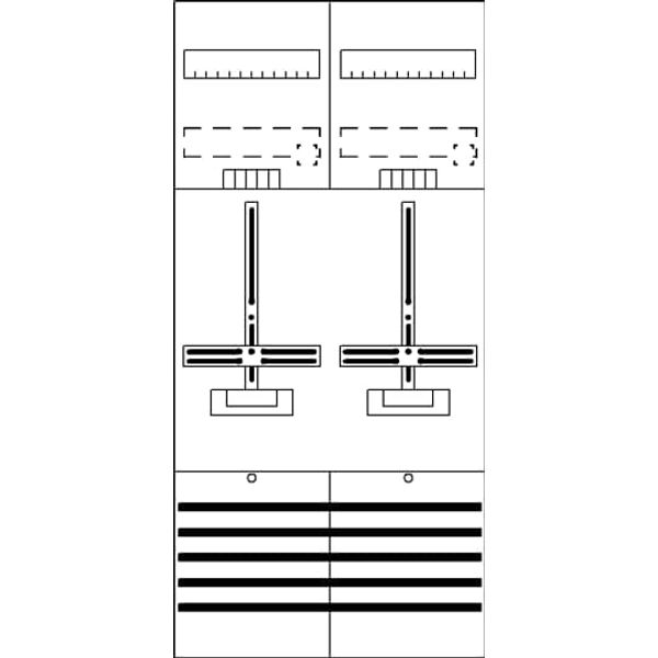 DF27B2 Meter panel, Field width: 2, Rows: 0, 1050 mm x 500 mm x 160 mm, IP2XC image 17