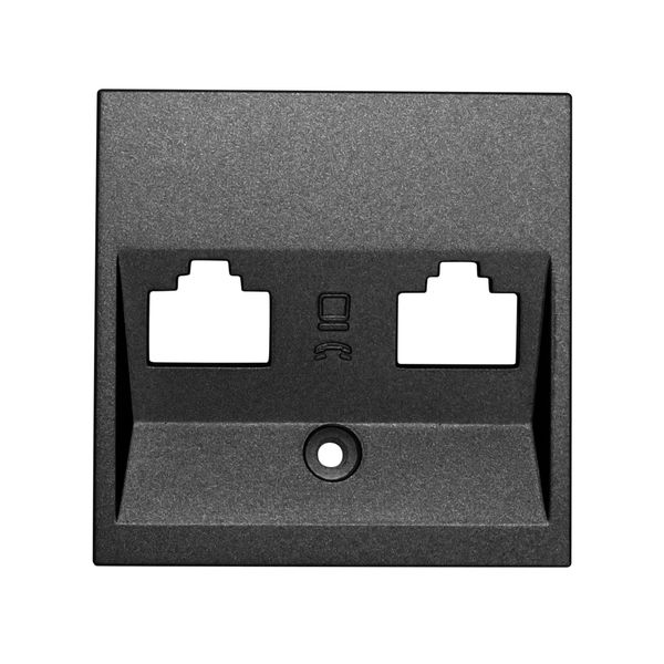 Cover for Double Data Sockets, anthracite image 1