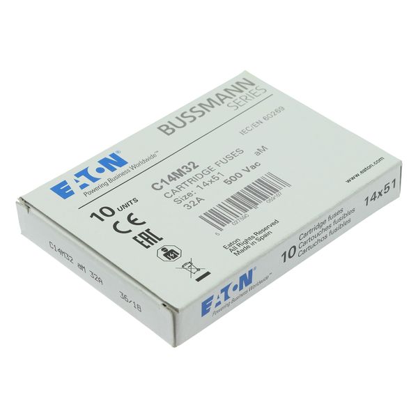 Fuse-link, LV, 32 A, AC 500 V, 14 x 51 mm, aM, IEC image 13