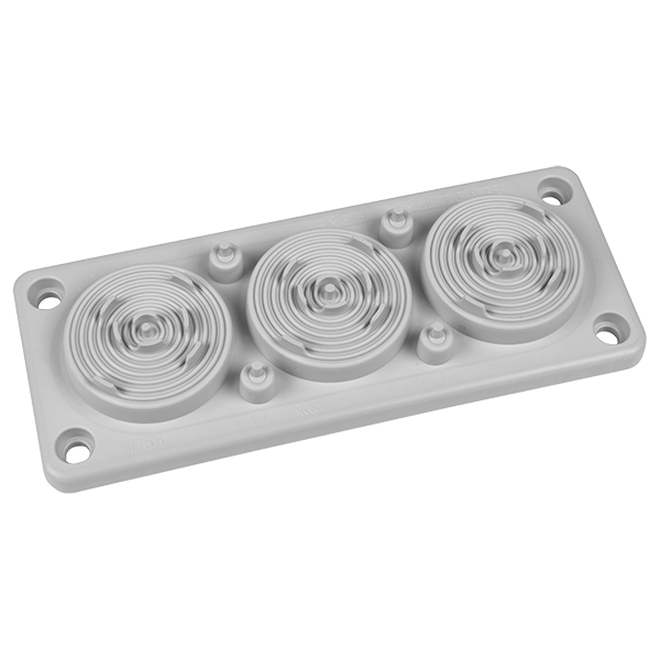 RMC3 IP65 RAL 7032 light grey cable entry plate image 1