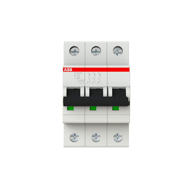 S203M-C13 Miniature Circuit Breaker - 3P - C - 13 A image 1