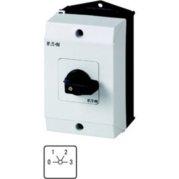 step switch for heating, T0, 20 A, surface mounting, 2 contact unit(s), Contacts: 3, 60 °, maintained, With 0 (Off) position, 0-3, Design number 96 image 4