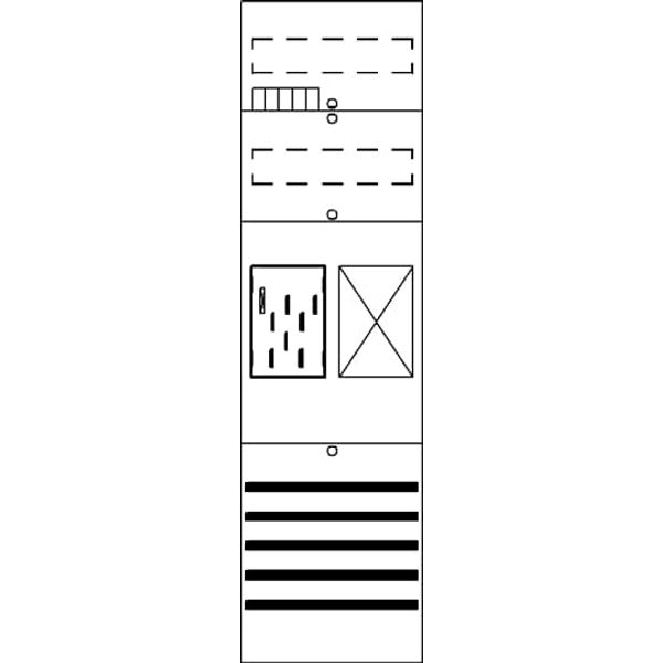 BF16A11 Meter panel, Field width: 1, Rows: 0, 900 mm x 250 mm x 160 mm, IP2XC image 25