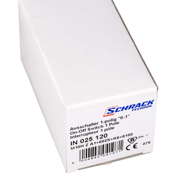 ON-OFF switch 1P, 20A, central mounting 22,5mm image 5