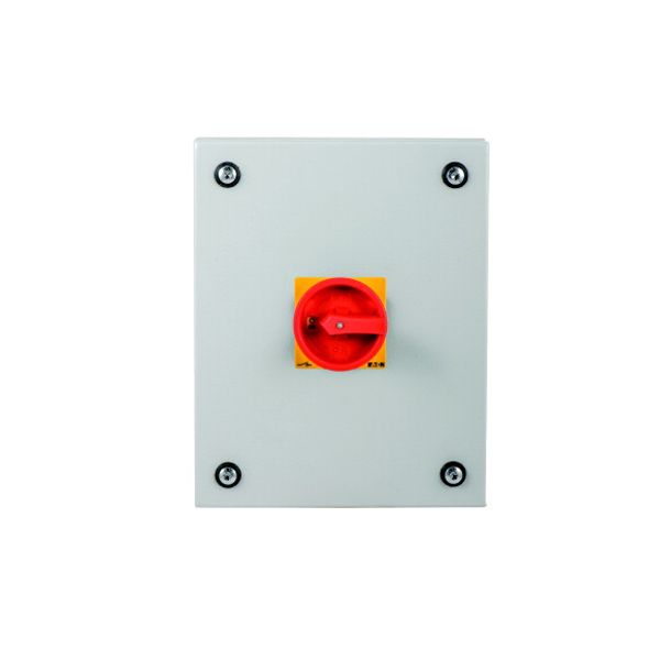 Main switch, T3, 32 A, surface mounting, 3 contact unit(s), 3 pole, 2 N/O, 1 N/C, Emergency switching off function, Lockable in the 0 (Off) position, image 1