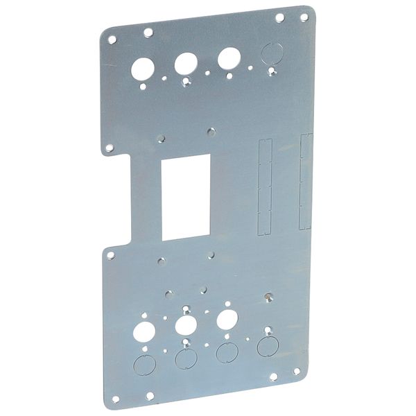 Mounting plates  XL³ 4000 for 1 plug-in DPX³ 250 in supply invertor - vertical image 1