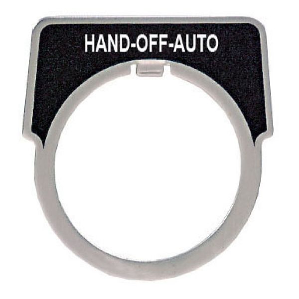 ALU ETIKETHOUDER: HAND-OFF-AUTO image 1