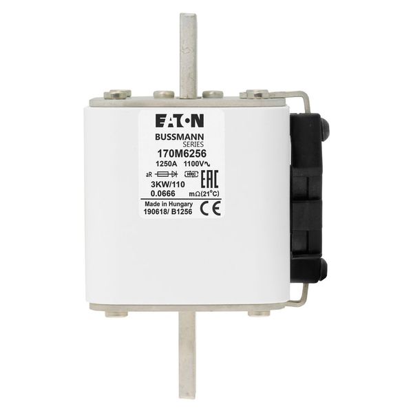 Fuse-link, high speed, 1250 A, AC 1100 V, DIN 3, 74 x 92 x 141 mm, aR, IEC, single indicator image 4