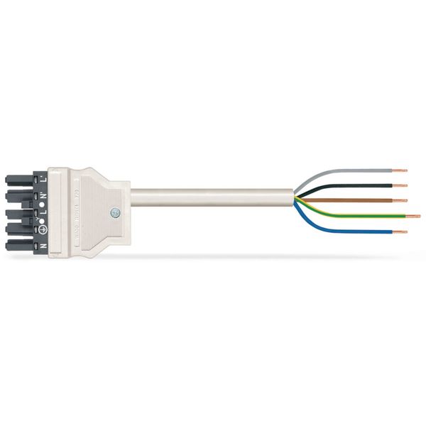 pre-assembled connecting cable;Eca;Plug/open-ended;dark gray image 2