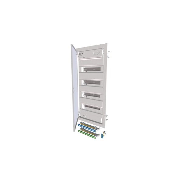 Hollow wall compact distribution board, 4-rows, super-slim sheet steel door image 1