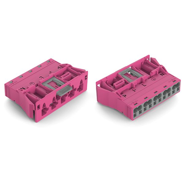 Snap-in plug 5-pole Cod. B pink image 3