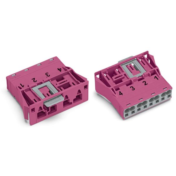 Snap-in plug 4-pole Cod. B pink image 1