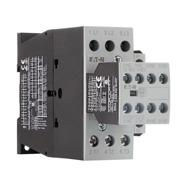 Contactor, 380 V 400 V 11 kW, 3 N/O, 2 NC, RDC 24: 24 - 27 V DC, DC operation, Screw terminals image 16