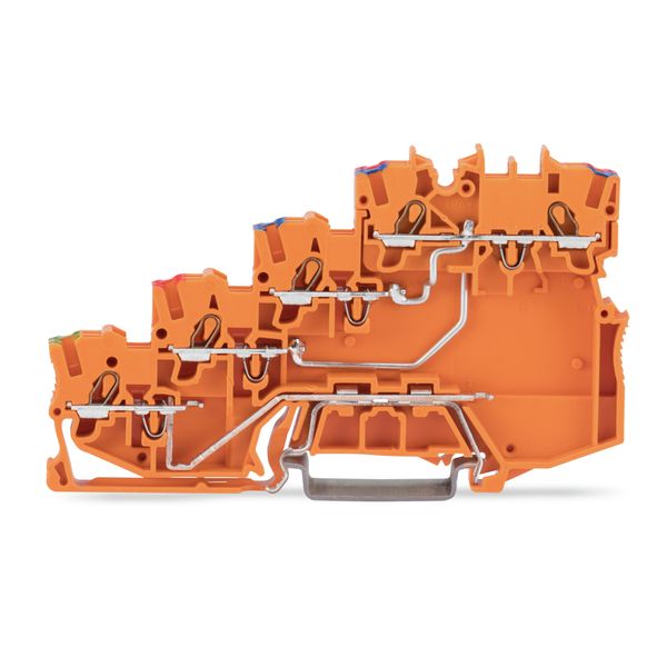 2000-5477 4-conductor sensor supply terminal block; with ground contact; with colored conductor entries image 1