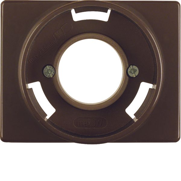 Centre plate for pilot lamp E14, arsys, brown glossy image 1