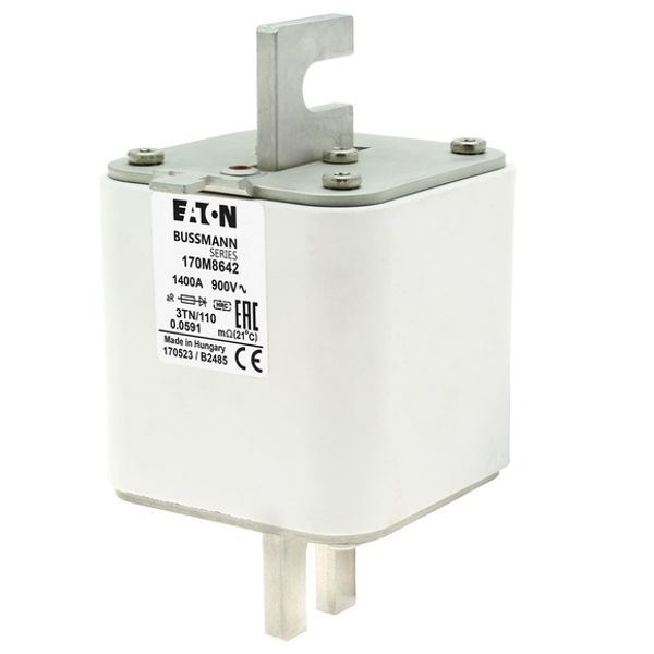 Fuse-link, high speed, 1400 A, AC 900 V, DIN 3, 74 x 90 x 139 mm, aR, DIN, IEC, single indicator image 3