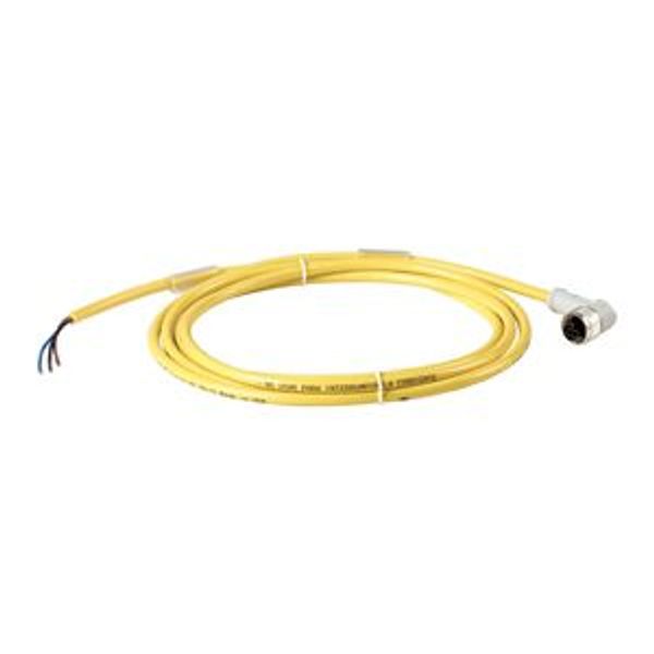 Connection cable, 4p/3Ltg, DC current, coupling m12 angled, open end, L=5m image 2