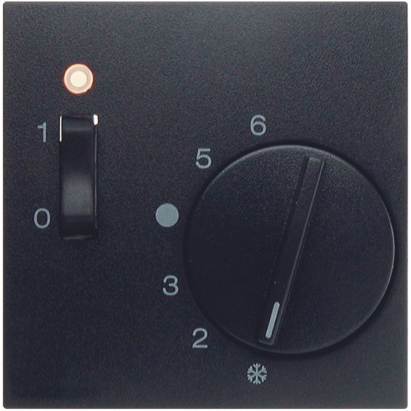 Centre plate w. setting knob, rocker a. lens f. thermostat, B.3/B.7, a image 1