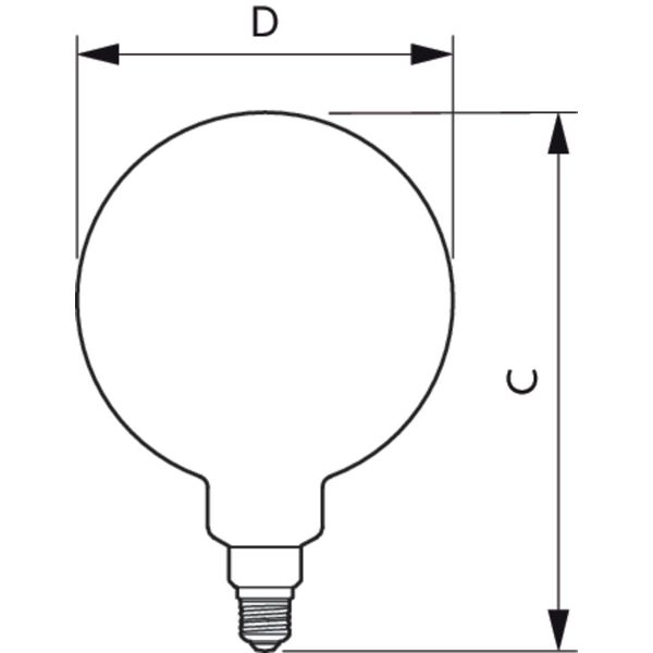 LED giant 20W E27 G200 1800K smoky D image 2