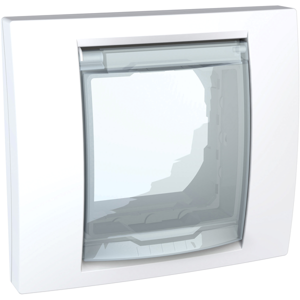 Unica Plus - cover frame (fix. frame) - 1 gang - 2 m - white/white - IP44 image 3