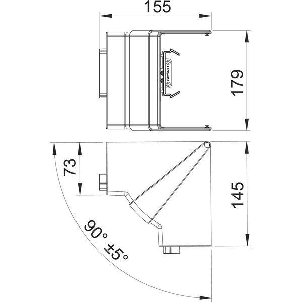 GK-IH70170LGR Internal corner variable 70x170mm image 2