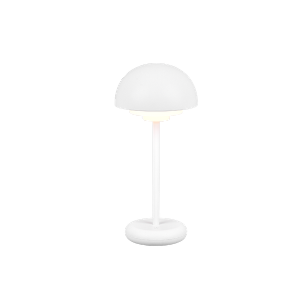 Elliot LED table lamp matt white rechargeable image 1