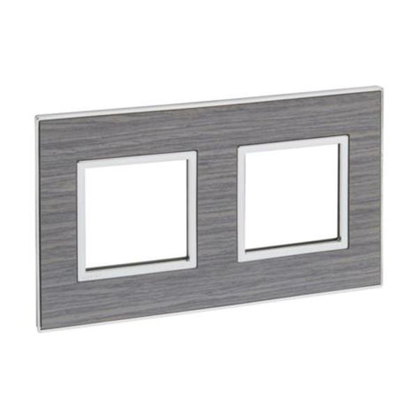 French and German standard plate square version 2x2 modules - wood grey oak image 1