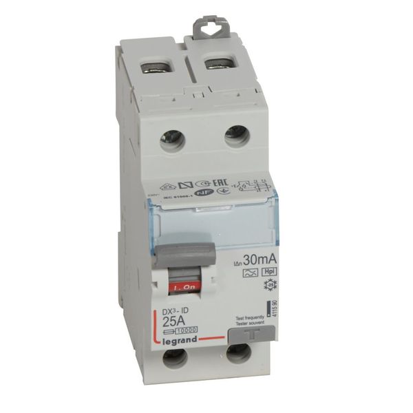 RCD DX³-ID - 2P - 230 V~ - 25 A - 30 mA - Hpi type image 1