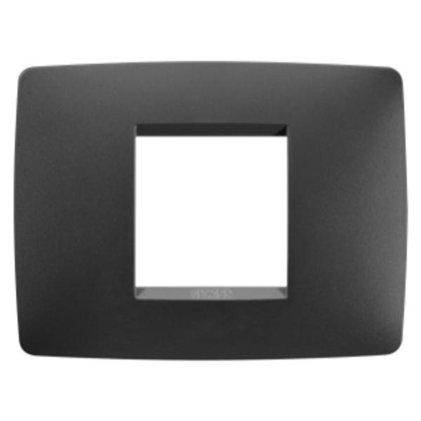 ONE PLATE - IN PAINTED TECHNOPOLYMER - 2 MODULES - SATIN BLACK - CHORUSMART image 1