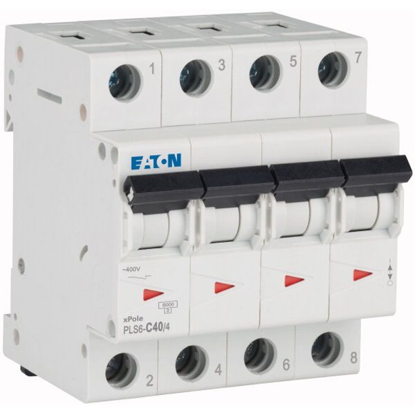 Miniature circuit breaker (MCB), 40 A, 4p, characteristic: C image 4