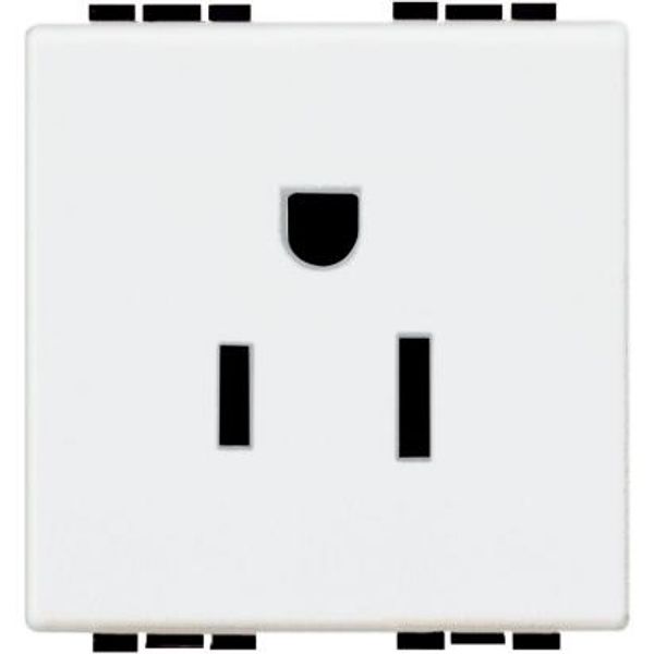 LL - US shielded socket 2P+E 1M white image 1