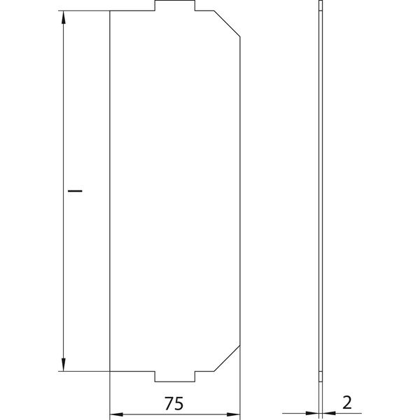 LPA UT4 Blanking cover  208x76mm image 2