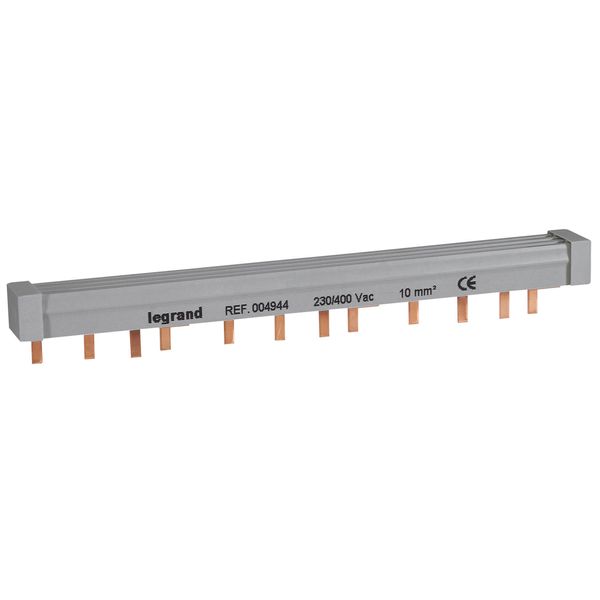 Supply busbar - prong-type - 4P - max 3 devices connected - 1 row image 1