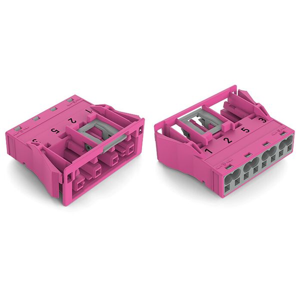 Snap-in socket 4-pole Cod. B pink image 2