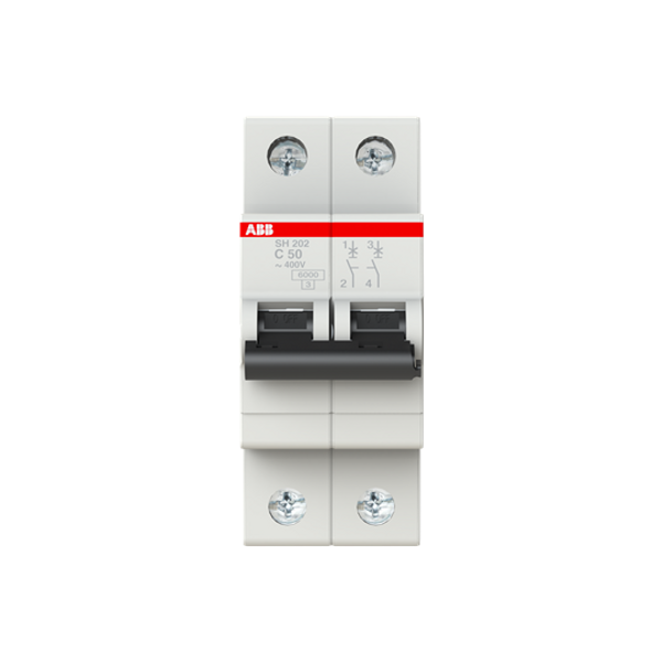 SH202-C50 Miniature Circuit Breaker - 2P - C - 50 A image 1