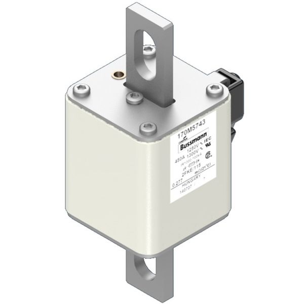 Fuse-link, high speed, 450 A, AC 1250 V, size 2, 61 x 77 x 160 mm, aR, IEC, UL, single indicator image 5