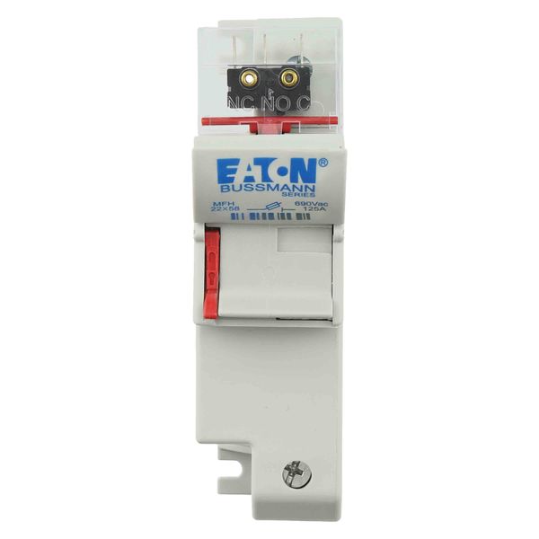 Fuse-holder, low voltage, 125 A, AC 690 V, 22 x 58 mm, 1P, IEC, UL, with microswitch image 27