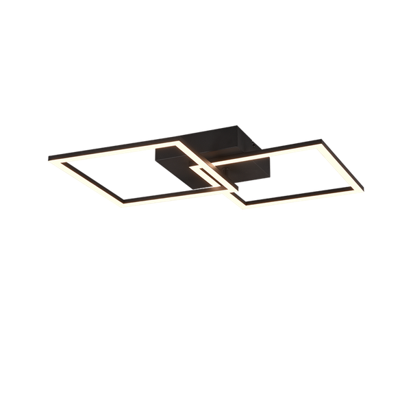 Trail LED ceiling lamp 2-pc matt black image 1