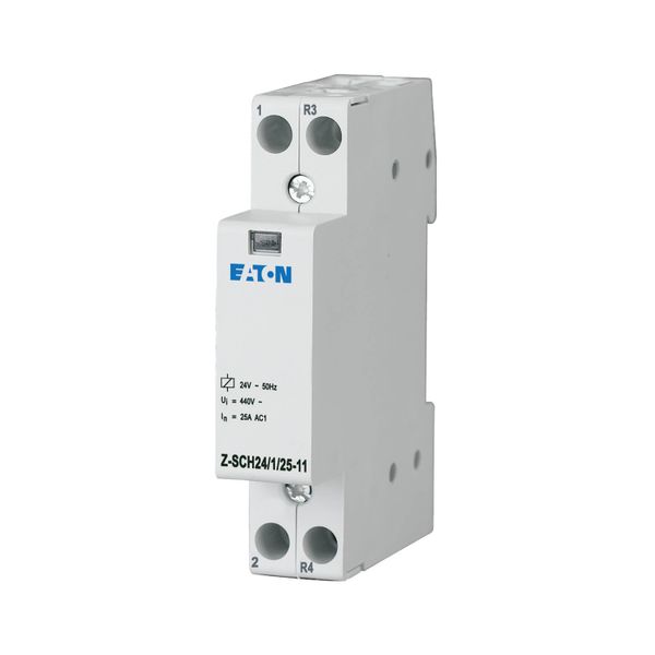 Installation contactor, 24VAC/50Hz, 1N/O+1N/C, 25A image 5