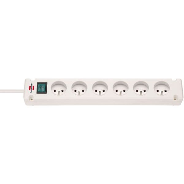 Bremounta extension lead 6-way white 3m H05VV-F 3G1.5 with switch *FR/BE* image 1