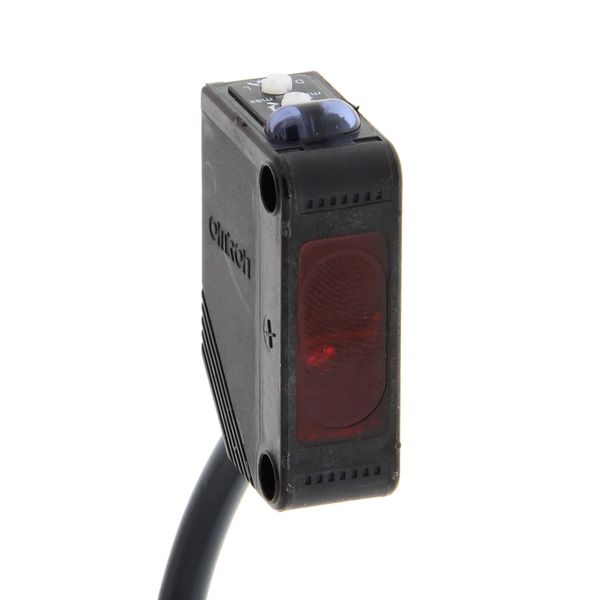 Photoelectric sensor, rectangular housing, red LED, diffuse, 100 mm, N image 1