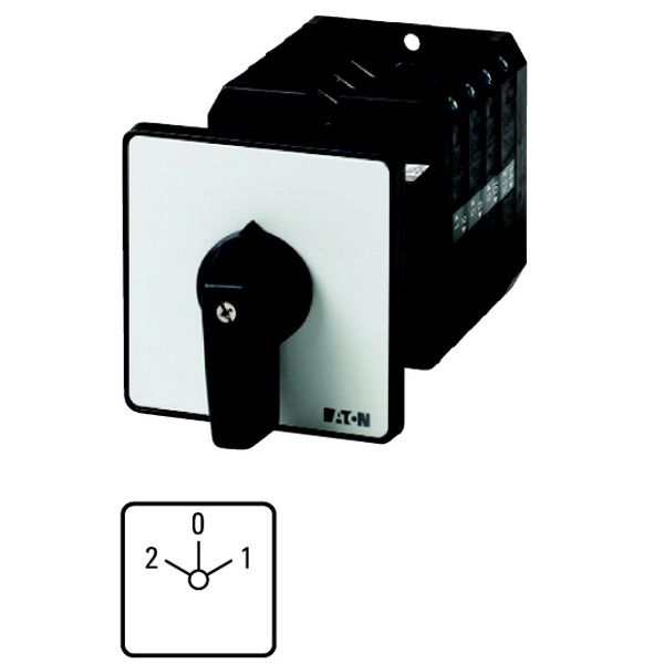 Multi-speed switches, T5B, 63 A, rear mounting, 3 contact unit(s), Contacts: 6, 60 °, maintained, With 0 (Off) position, 2-0-1, Design number 7 image 1