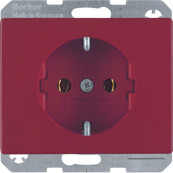 SCHUKO soc. out., arsys, red glossy image 1