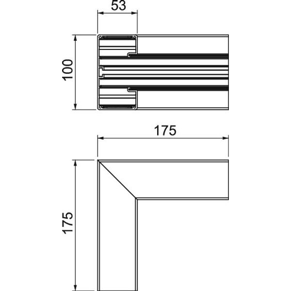 GA-IS53100EL Internal corner Aluminium, rigid form 53x100x175 image 2
