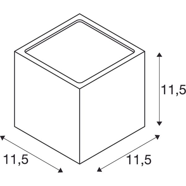 SITRA CUBE wall lamp, GX53, max. 2x9W, aluminium, white image 3