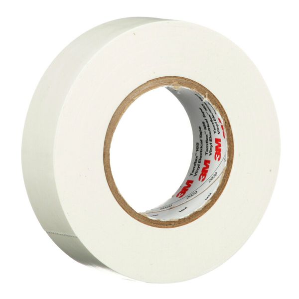 3M™ Temflex™ Vinyl Electrical Tape 165, White, 19 mm x 25 m, 100 Rolls image 2