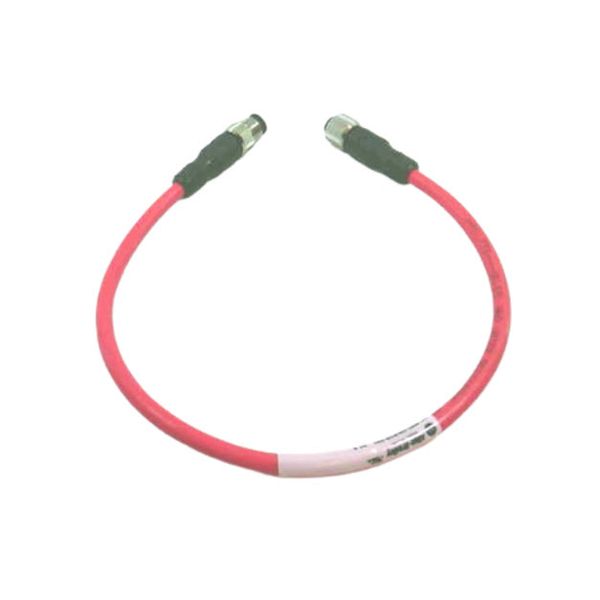 Cordset, 5-Pin, DC Micro, (M12), Female Straight, Red, 0.6 Meter image 1